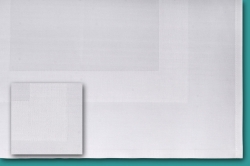 Ubrousek saténový - ALEX, bílý, 50x50 cm, vetkaná kanta